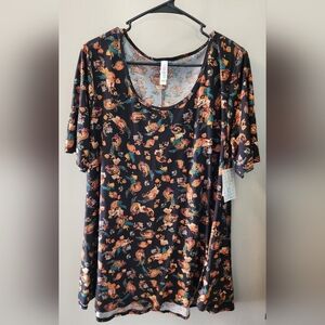 LuLaRoe size XL Perfect tee black with print Super Buttery Soft Maternity